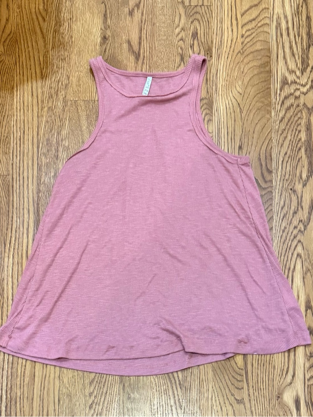 Z Supply Dusty Rose Ribbed A-Line Tank